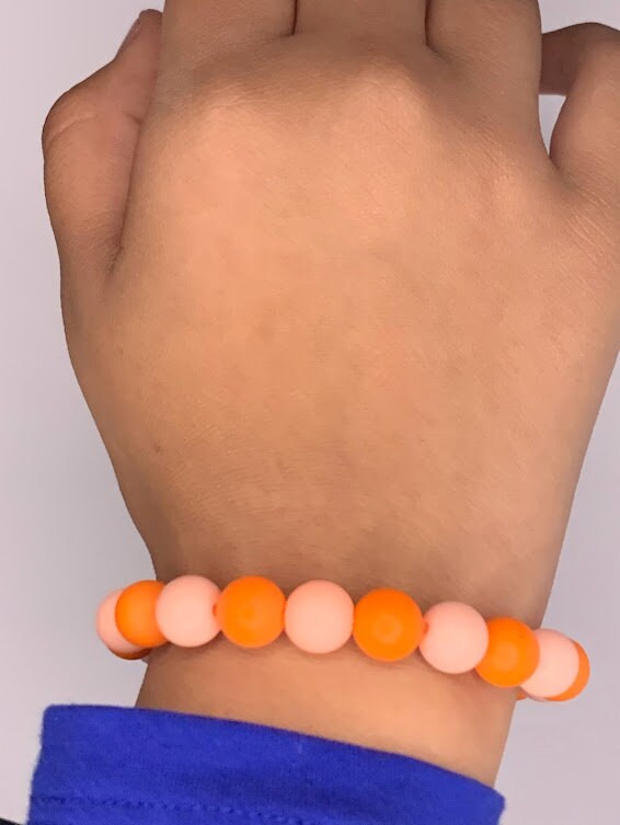 Peach inspired acrylic bracelet